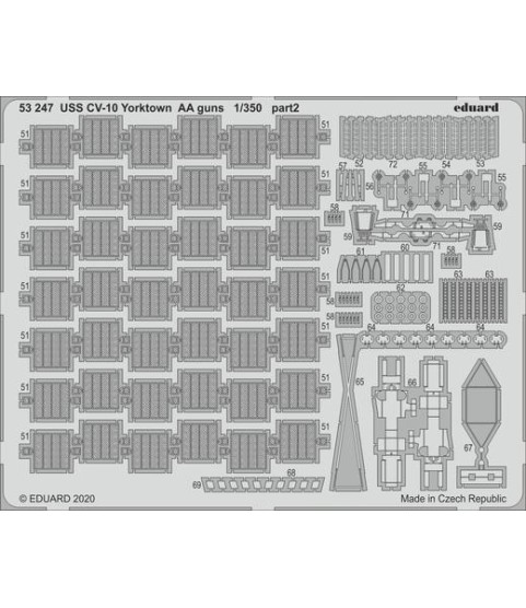 USS CV-10 Yorktown AA guns 1/350