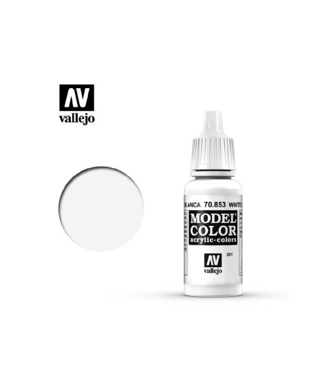 Vallejo Model Color 70.853: White Glaze 17 ml.