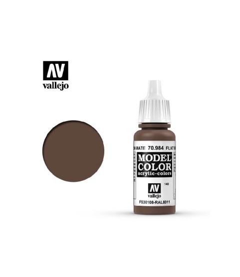 Vallejo Model Color 70.984: Flat Brown 17 ml.