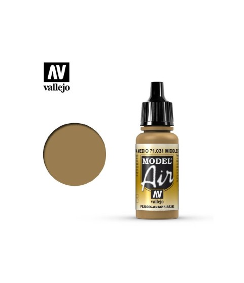 Vallejo Model Air 71.031: Middle Stone 17 ml.