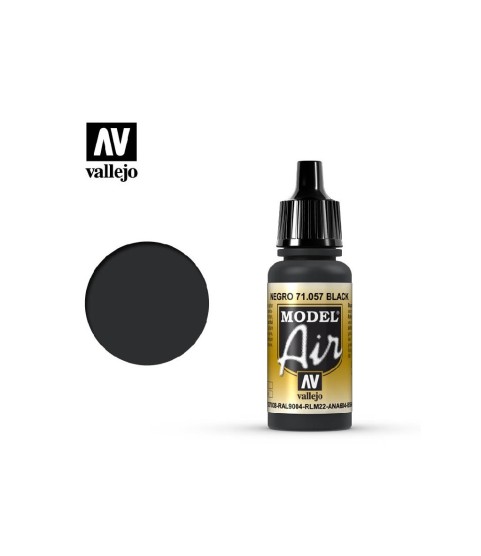 Vallejo Model Air 71.057: Black 17 ml.