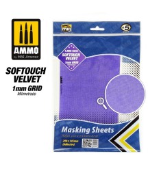 Softouch Velvet Masking Sheet 144x268mm - 1mm grid