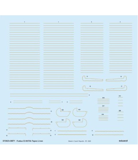 Fokker D. VII rib tapes linen 1/72