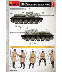 SU-85 mod. 1943 early production with crew 1/35