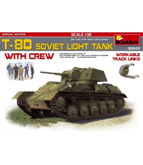 T-80 Soviet Light Tank w/Crew.Special Edition 1/35