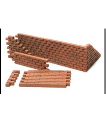 Brick wall, sand bag and barricade set 1/48