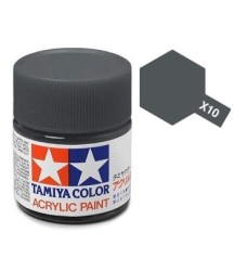 Tamiya X-10 Gloss Gun Metal Acrylic Paint Mini 10ml