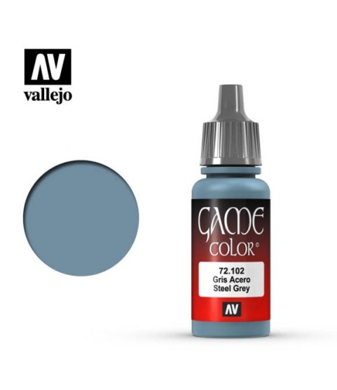 Vallejo Game Color 72.102: Steel Grey 17 ml.
