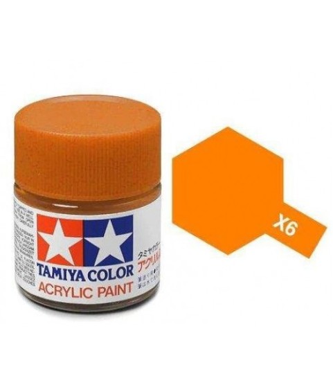 Tamiya X-6 Gloss Orange Acrylic Paint Mini 10ml