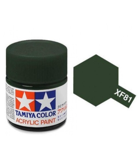 Tamiya XF-81 Dark Green Acrylic Paint Mini 10ml
